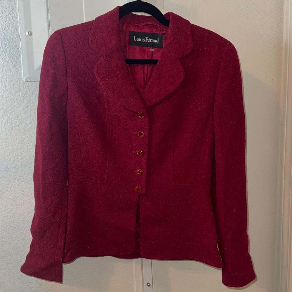 Louis Feraud Deep Red VINTAGE Women's Blazer